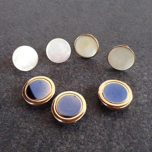 Vintage MOP Studs and Button Covers - Picture 1 of 3